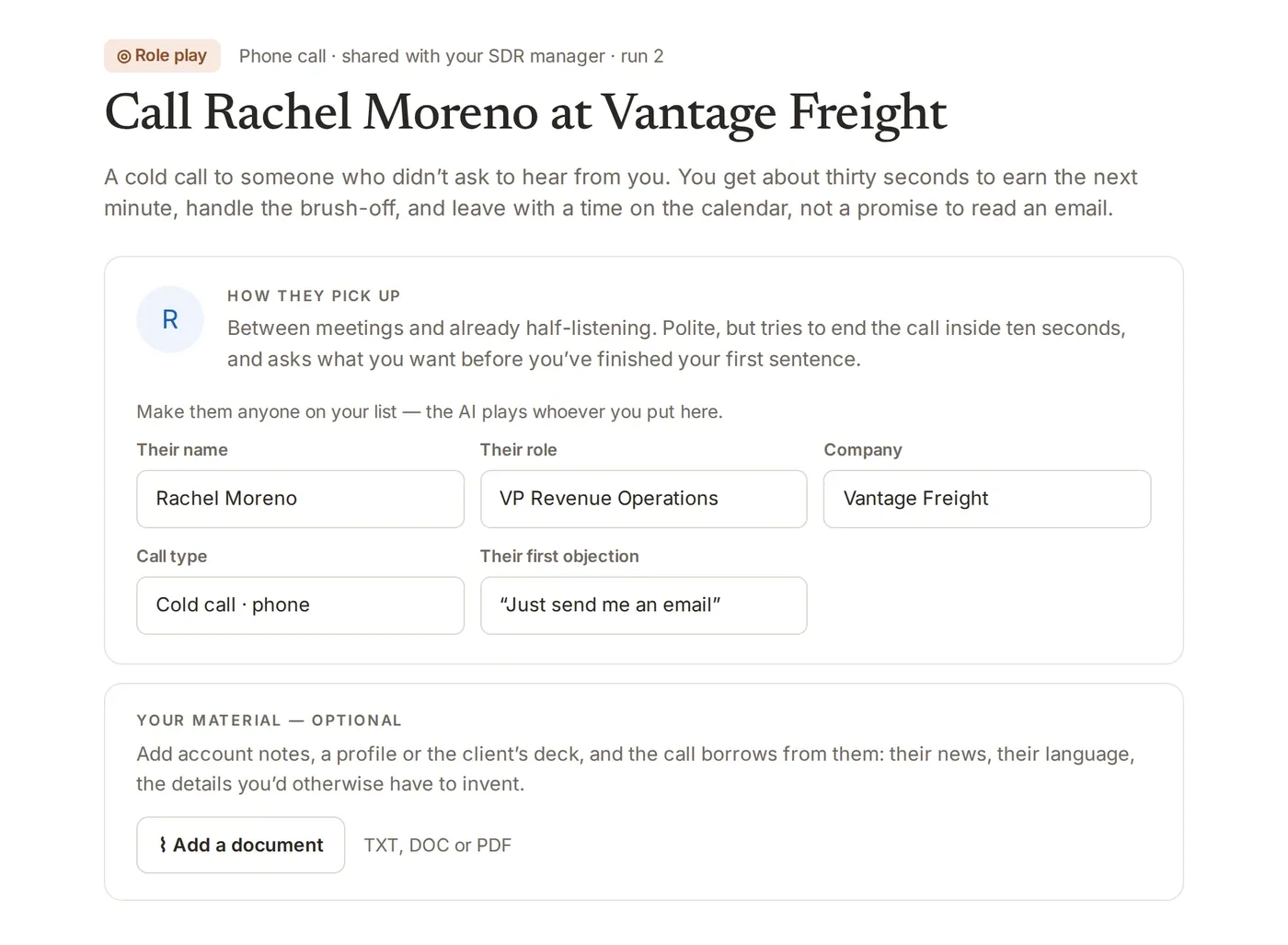 Setting up a practice for a specific buyer and deal